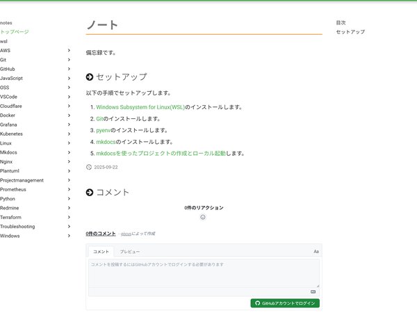 技術覚書ノート
